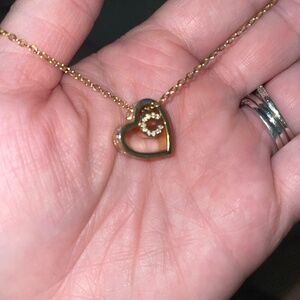 Coach gold plated heart necklace